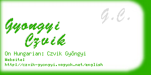 gyongyi czvik business card